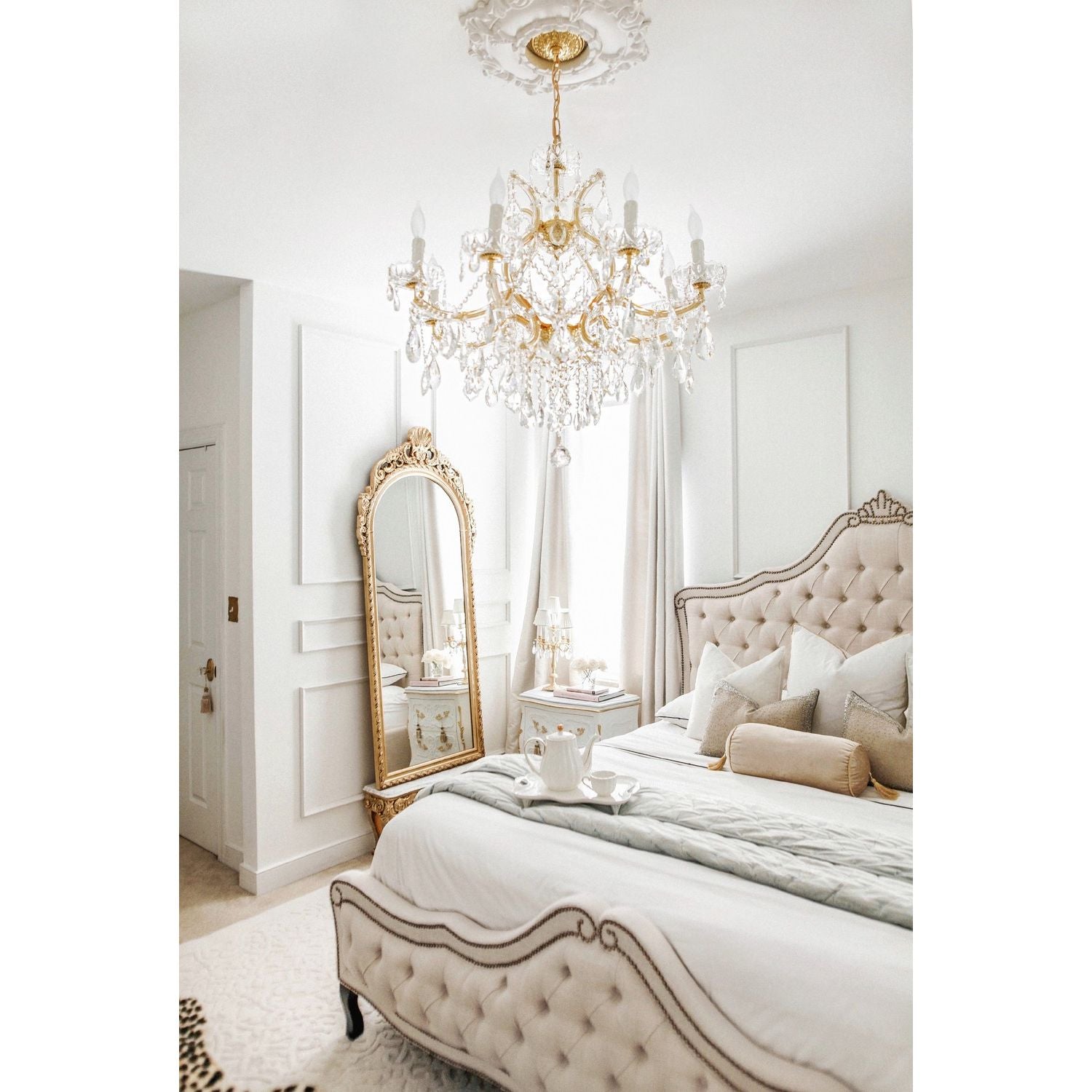 Crystorama - 4408-GD-CL-MWP - Nine Light Chandelier - Maria Theresa - Gold
