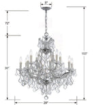 Crystorama - 4412-CH-CL-I - 13 Lumière Suspendu - Maria Theresa - Chrome poli