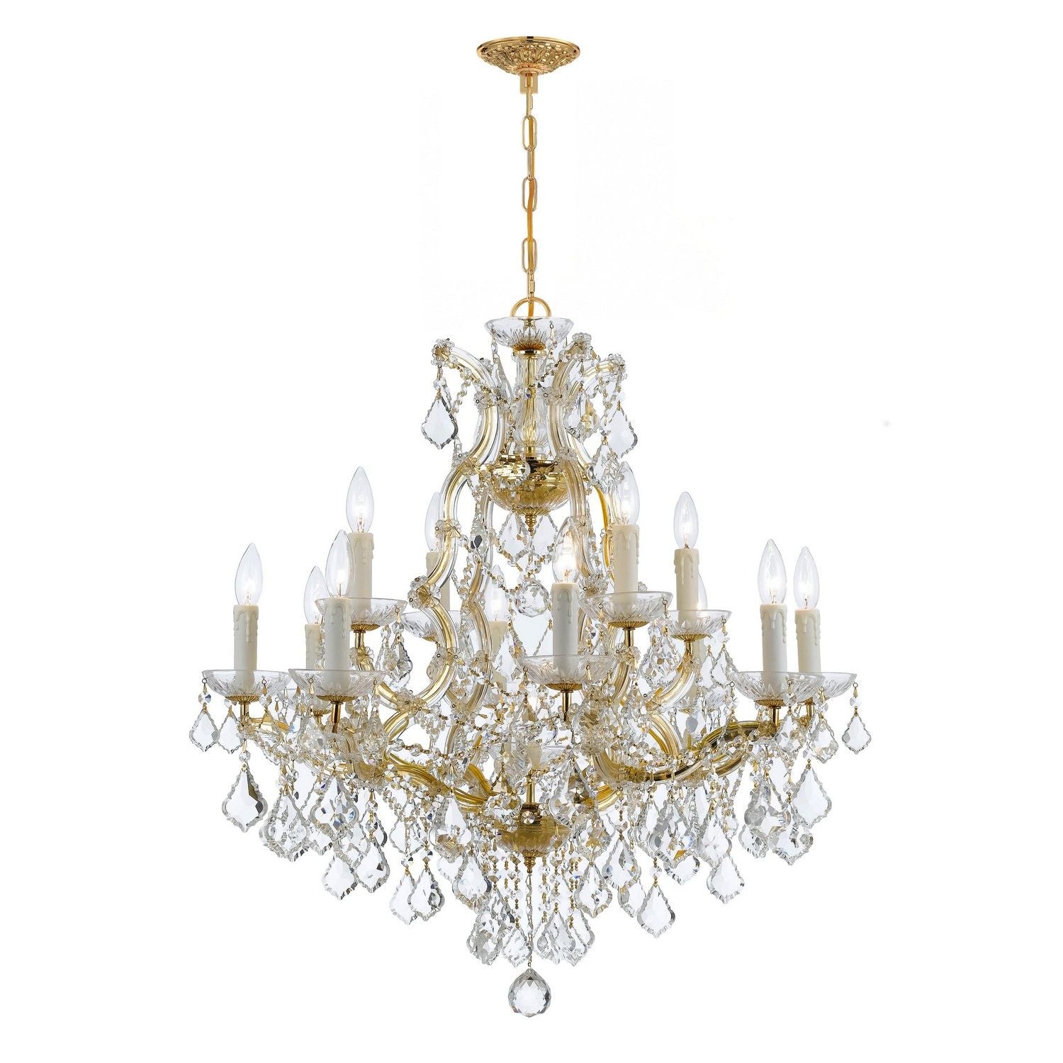 Crystorama - 4412-GD-CL-I - 13 Light Chandelier - Maria Theresa - Gold