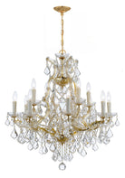 Crystorama - 4412-GD-CL-SAQ - 13 Lumière Suspendu - Marie-Thérèse - Or