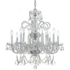 Crystorama - 5008-CH-CL-MWP - Huit lumières Suspendu - Cristal traditionnel - Chrome poli