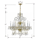 Crystorama - 5008-PB-CL-MWP - Huit lumières Suspendu - Cristal traditionnel - Laiton poli