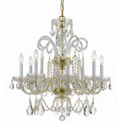 Crystorama - 5008-PB-CL-MWP - Huit lumières Suspendu - Cristal traditionnel - Laiton poli