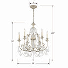 Crystorama - 5116-OS-CL-I - Six lumières Suspendu - Regis - Olde Silver