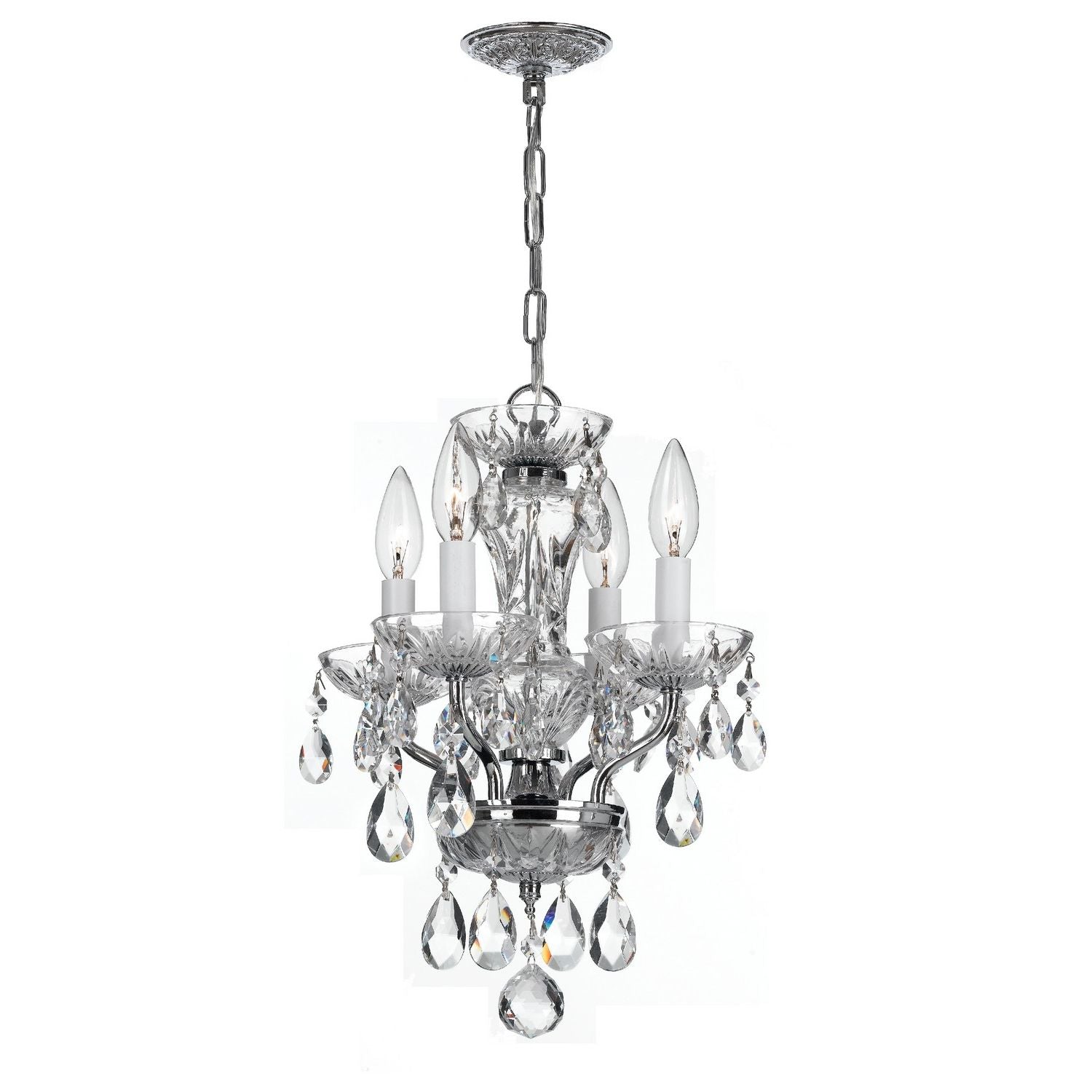 Crystorama - 5534-CH-CL-I - Four Light Mini Chandelier - Welton - Polished Chrome