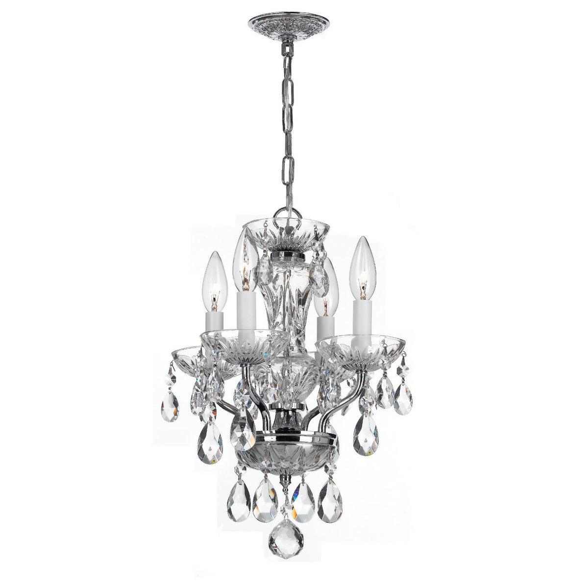 Crystorama - 5534-CH-CL-I - Four Light Mini Chandelier - Welton - Polished Chrome