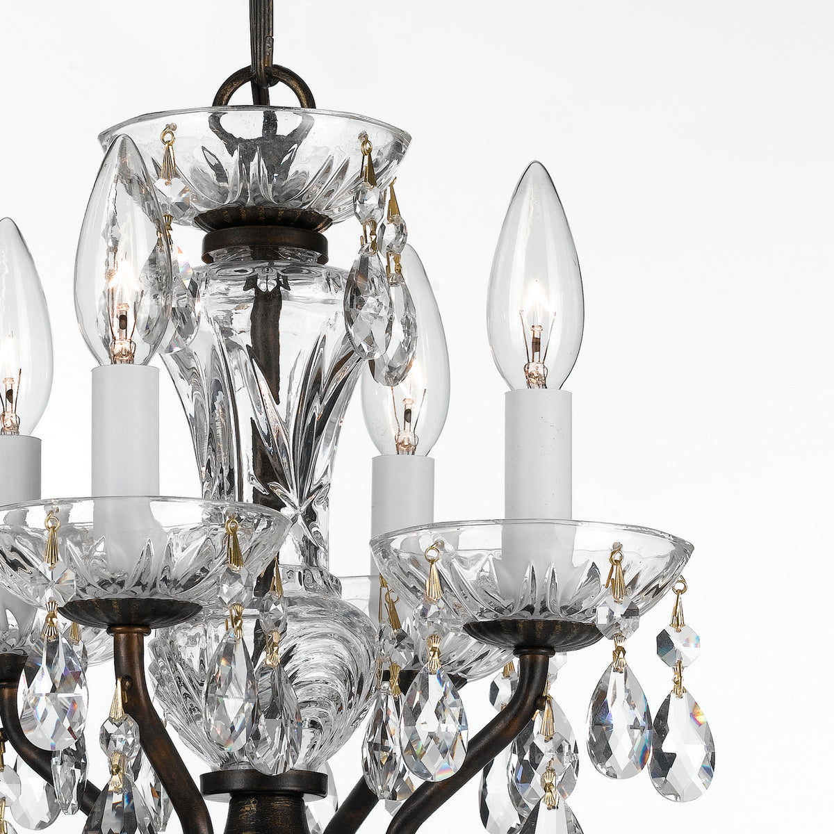 Crystorama - 5534-EB-CL-I - Four Light Mini Chandelier - Welton - English Bronze