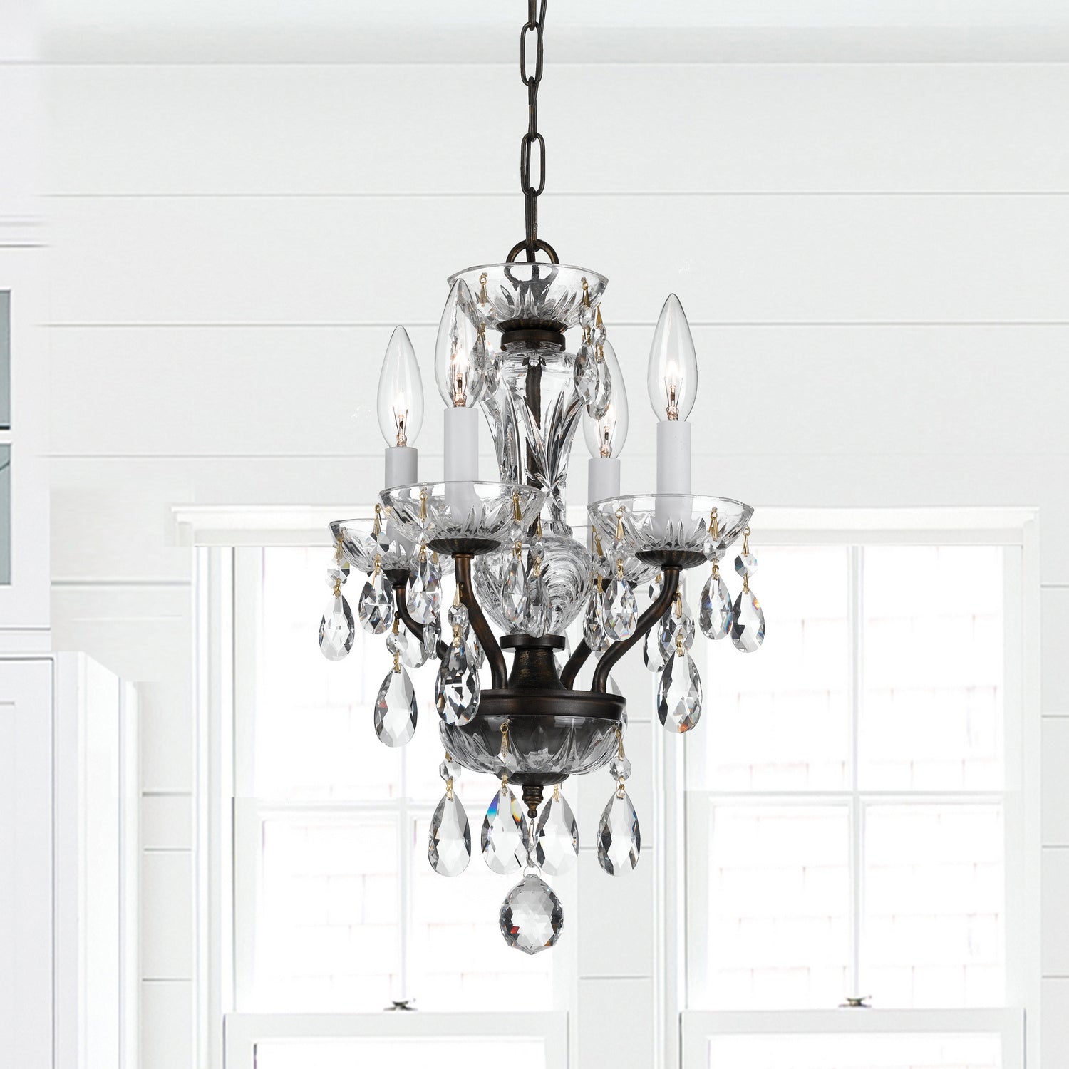 Crystorama - 5534-EB-CL-I - Four Light Mini Chandelier - Welton - English Bronze