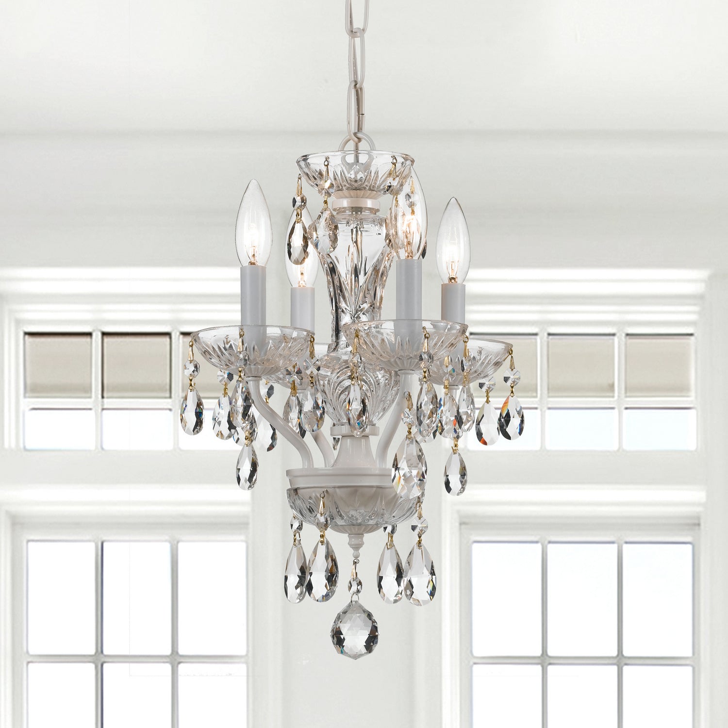 Crystorama - 5534-WW-CL-I - Four Light Mini Chandelier - Welton - Wet White