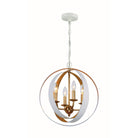 Crystorama - 584-MT-GA - Mini lampe à quatre lumières Suspendu - Luna - Blanc mat + Or antique