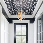 Crystorama - 585-MT-GA - Six lumières Suspendu - Luna - Blanc mat + Or antique