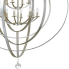 Crystorama - 590-SA - 12 Lumières Suspendu - Luna - Argent antique