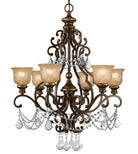 Crystorama - 7516-BU-CL-MWP - Six lumières Suspendu - Norwalk - Bronze Umber