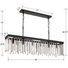 Crystorama - 8407-FB - Six Lumières Suspendu - Hollis - Bronze forgé