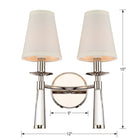 Crystorama - 8862-PN - Two Light Wall Sconce - Baxter - Polished Nickel