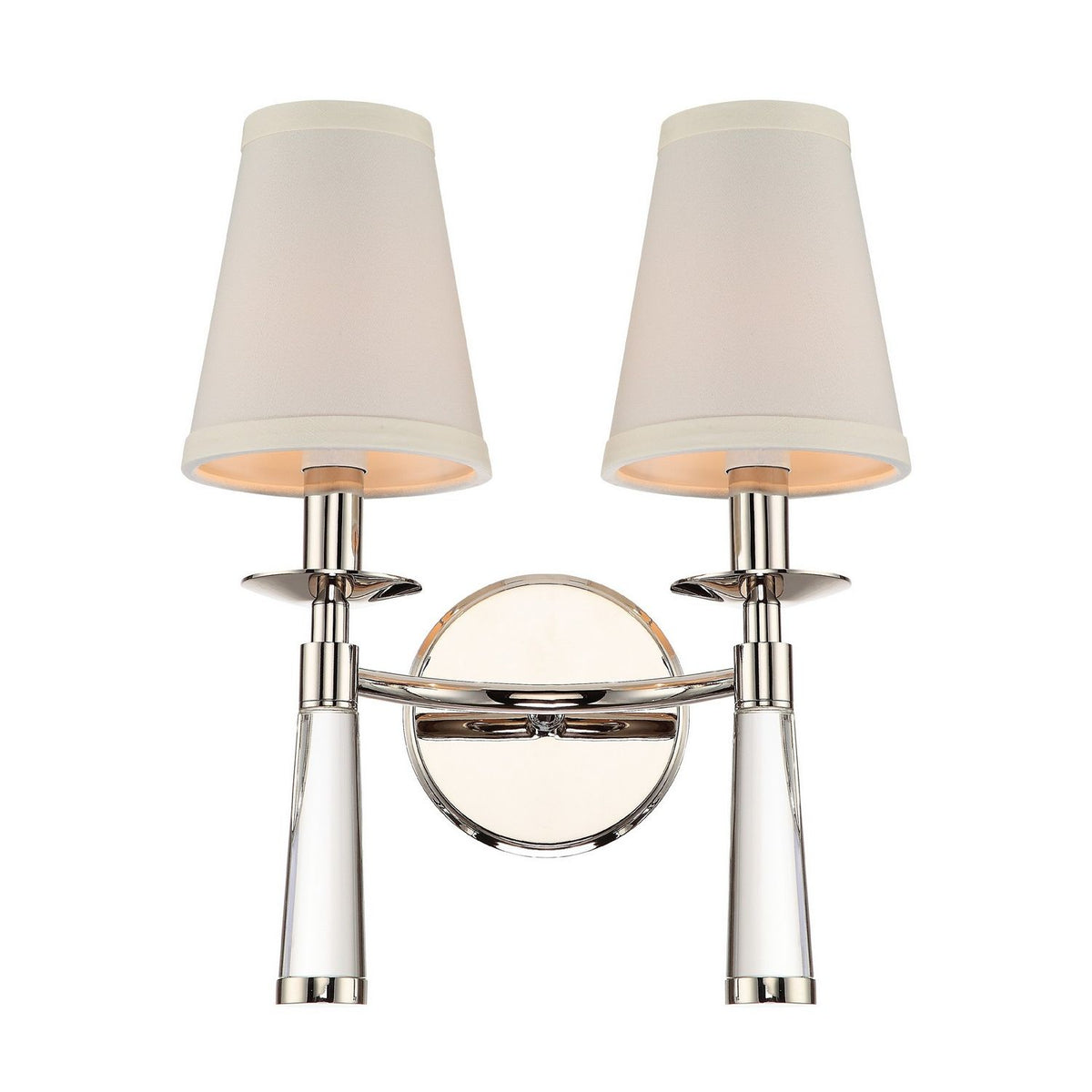 Crystorama - 8862-PN - Two Light Wall Sconce - Baxter - Polished Nickel
