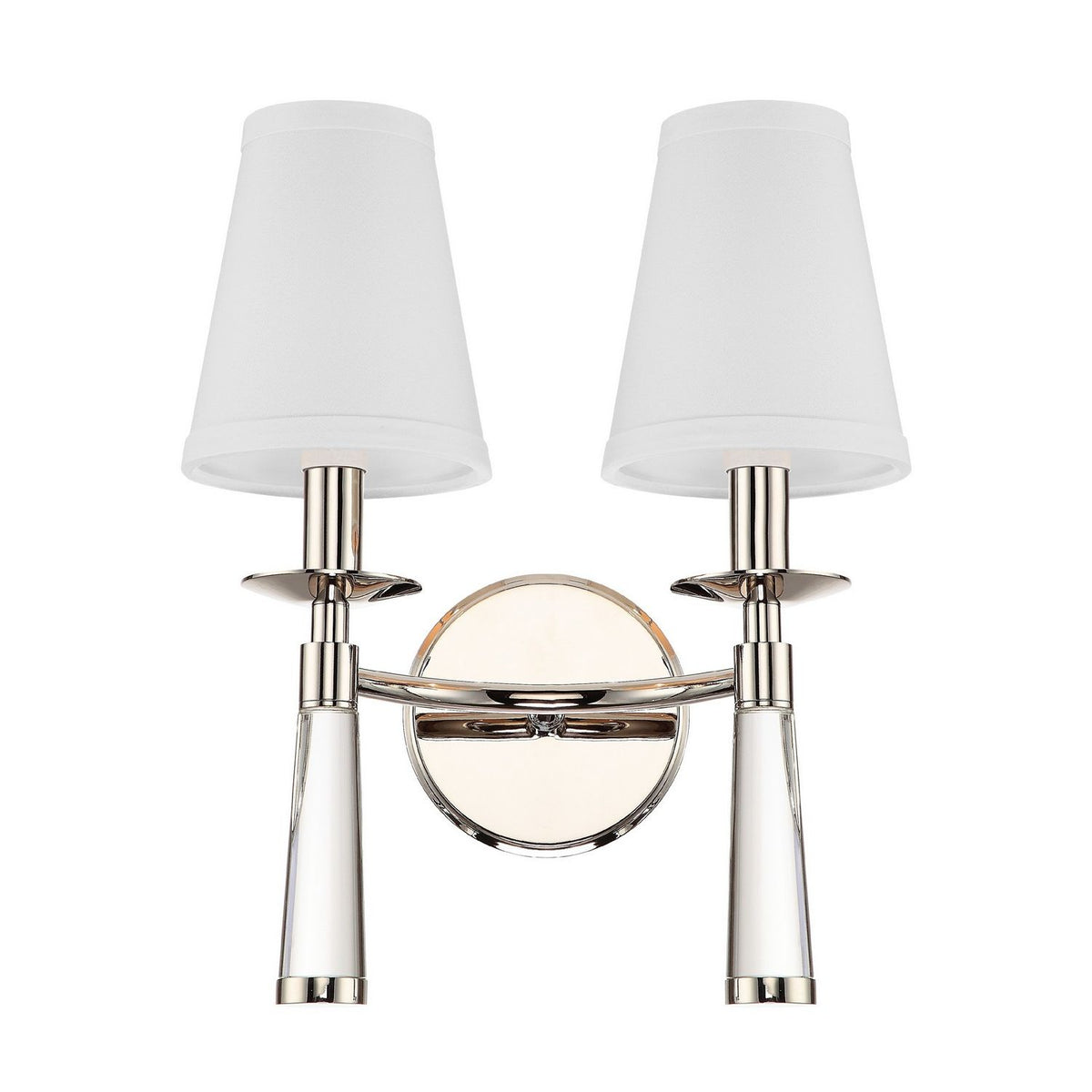 Crystorama - 8862-PN - Two Light Wall Sconce - Baxter - Polished Nickel