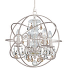 Crystorama - 9025-OS-GS-MWP - Mini lampe à quatre branches Suspendu - Solaris - Vieil Argent