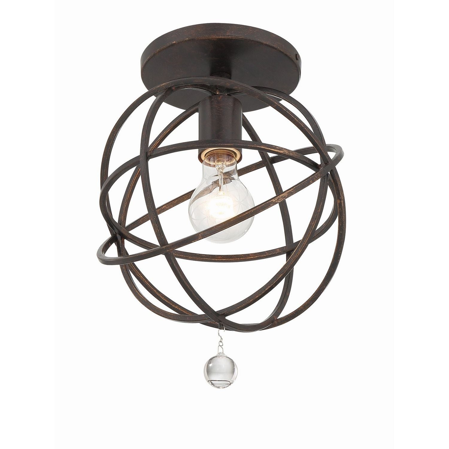 Crystorama - 9220-EB_CEILING - One Light Semi Flush Mount - Solaris - English Bronze