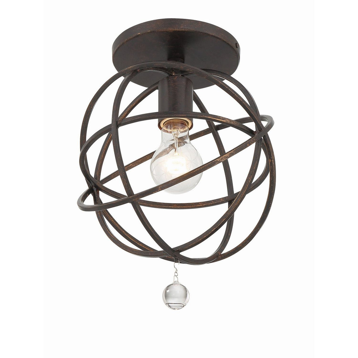 Crystorama - 9220-EB_CEILING - One Light Semi Flush Mount - Solaris - English Bronze