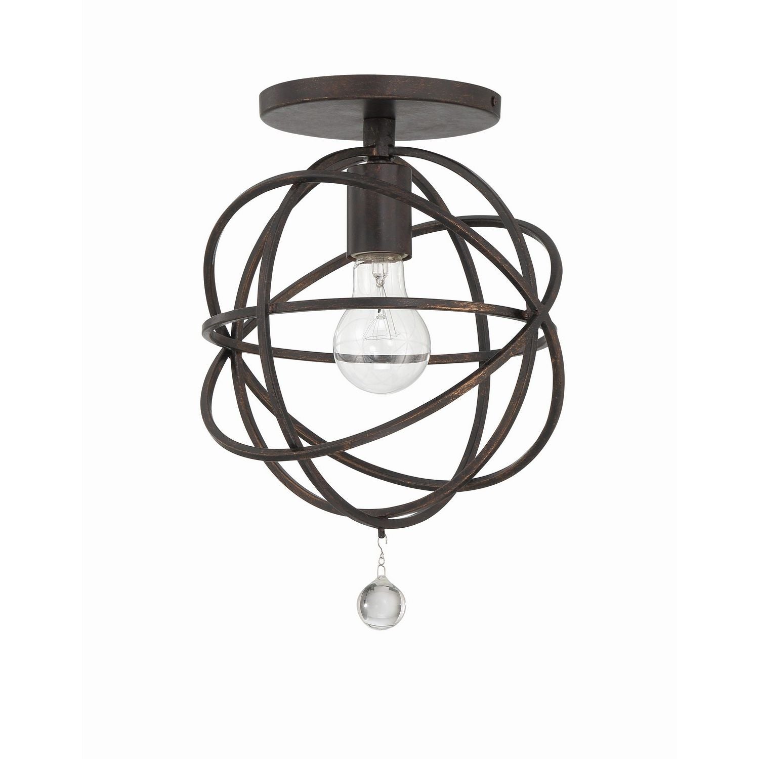 Crystorama - 9220-EB_CEILING - One Light Semi Flush Mount - Solaris - English Bronze