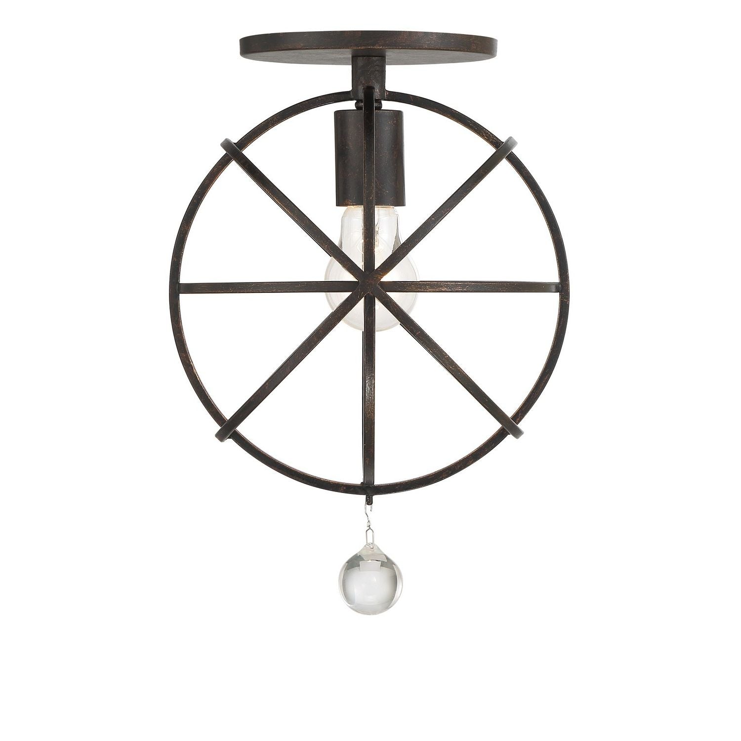Crystorama - 9220-EB_CEILING - One Light Semi Flush Mount - Solaris - English Bronze