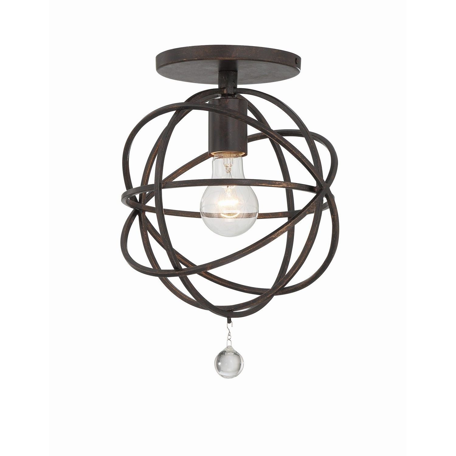 Crystorama - 9220-EB_CEILING - One Light Semi Flush Mount - Solaris - English Bronze