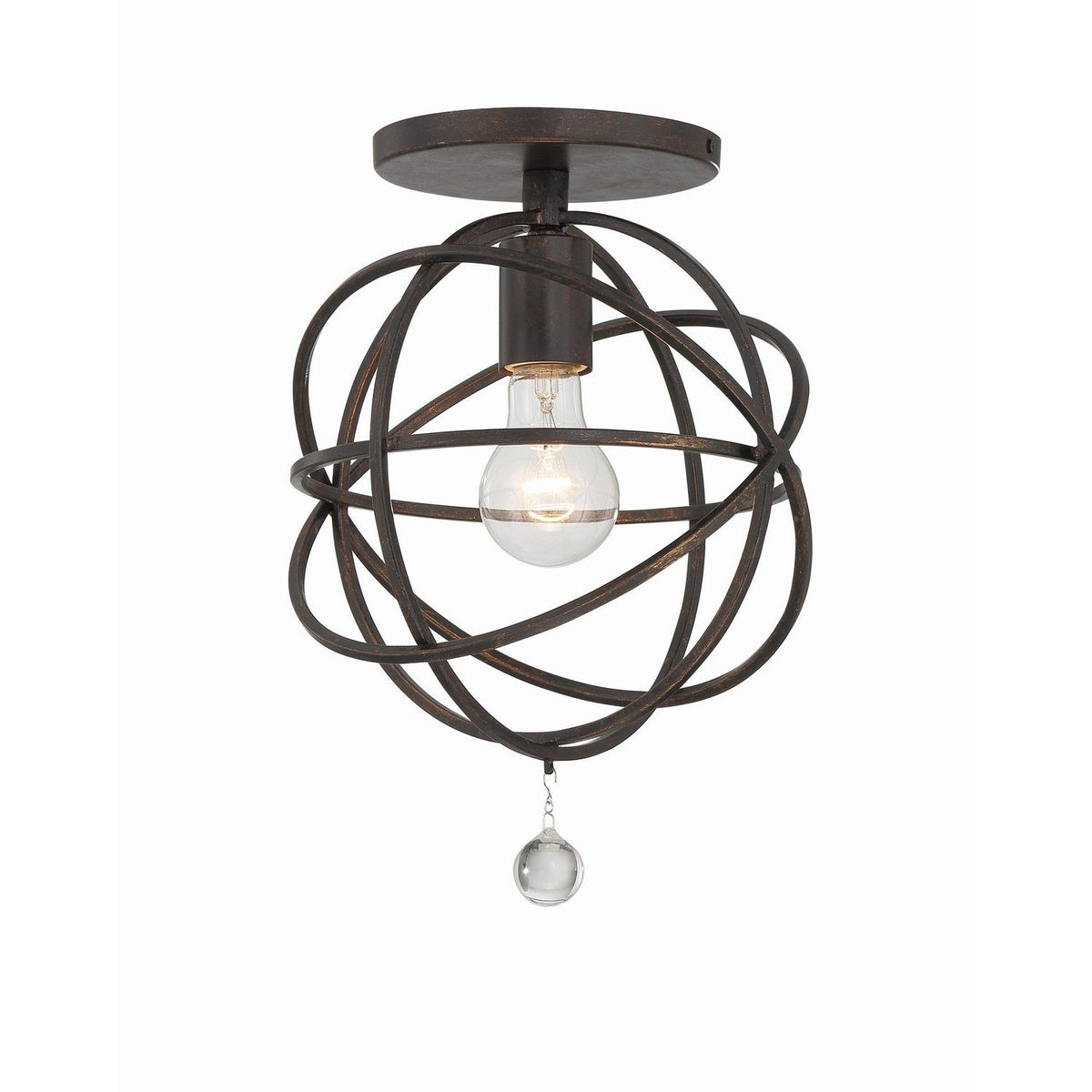 Crystorama - 9220-EB_CEILING - One Light Semi Flush Mount - Solaris - English Bronze