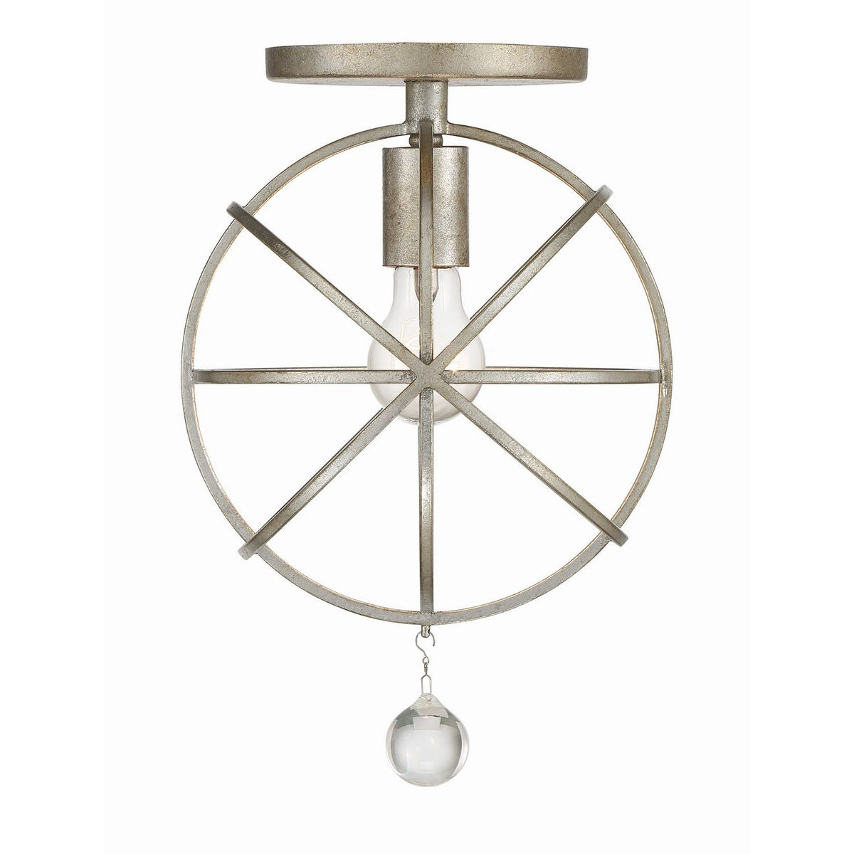 Crystorama - 9220-OS_CEILING - One Light Semi Flush Mount - Solaris - Olde Silver
