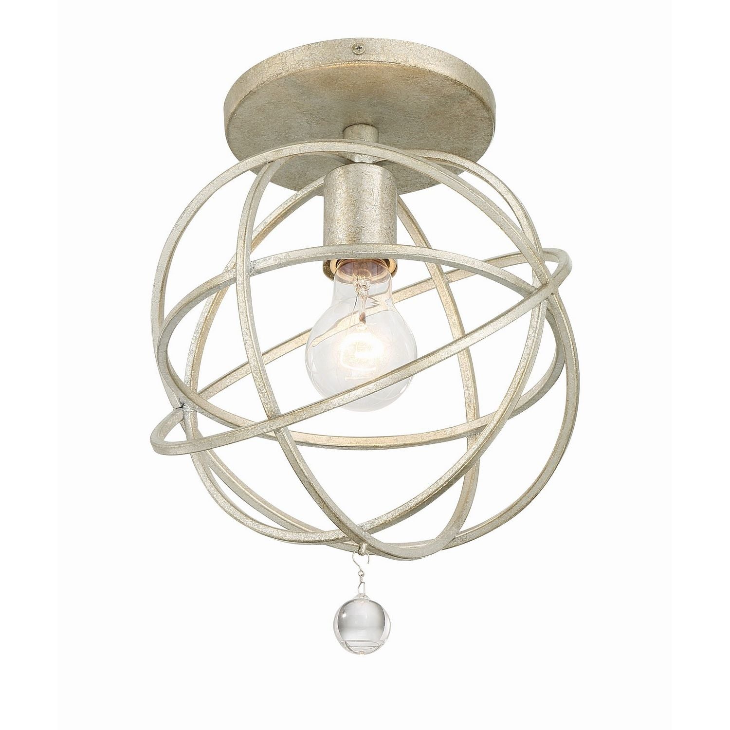 Crystorama - 9220-OS_CEILING - One Light Semi Flush Mount - Solaris - Olde Silver