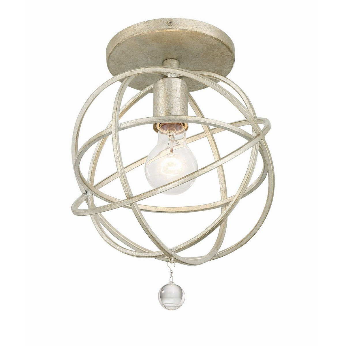 Crystorama - 9220-OS_CEILING - One Light Semi Flush Mount - Solaris - Olde Silver