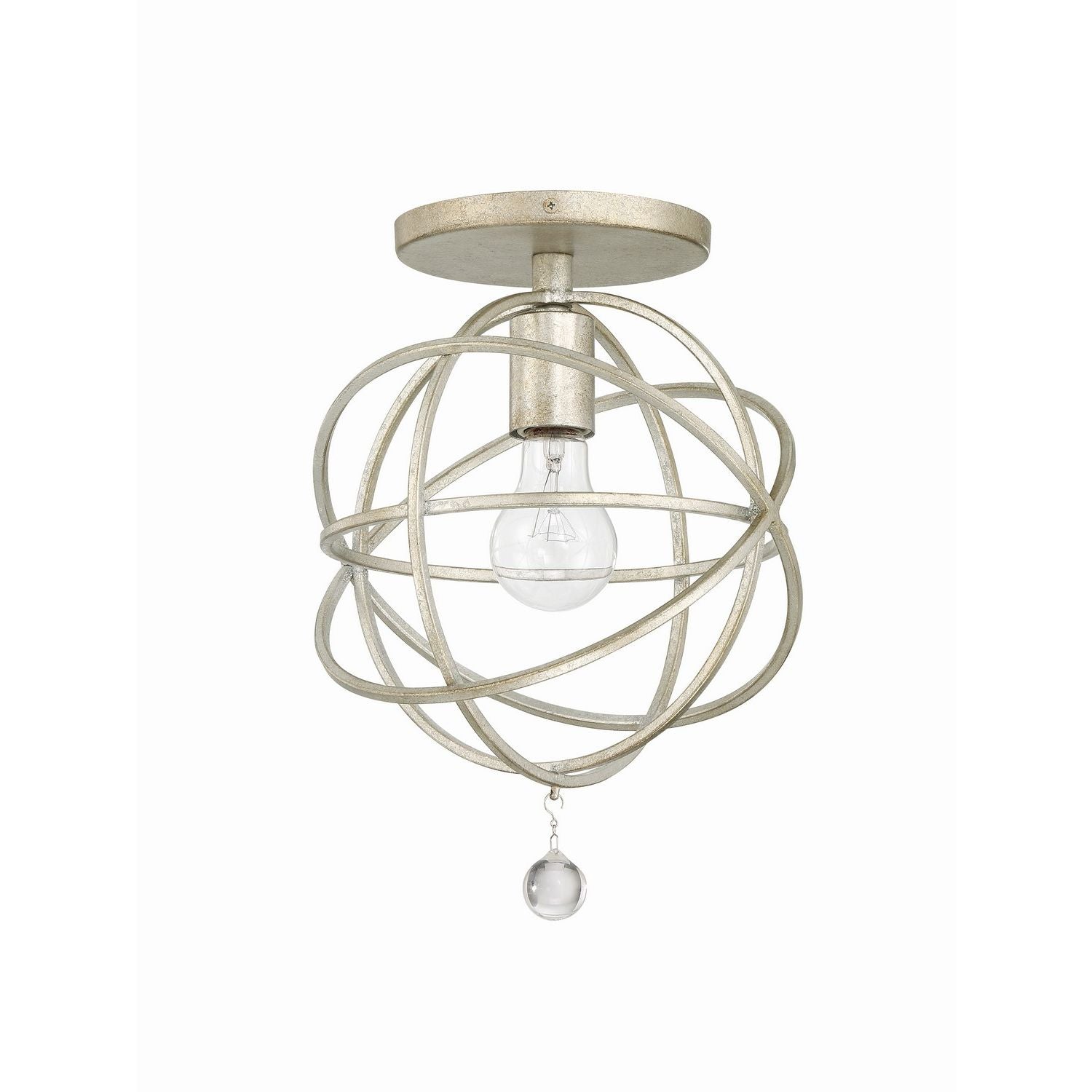 Crystorama - 9220-OS_CEILING - One Light Semi Flush Mount - Solaris - Olde Silver