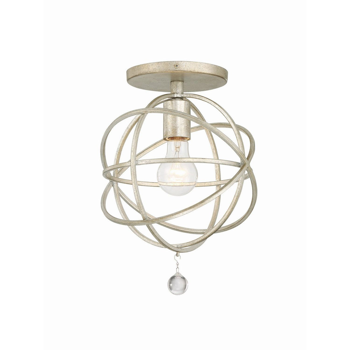 Crystorama - 9220-OS_CEILING - One Light Semi Flush Mount - Solaris - Olde Silver