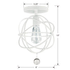 Crystorama - 9220-WW_PLAFOND - Plafonnier semi-éclairé Plafonnier - Solaris - Blanc mouillé