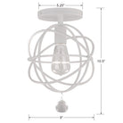 Crystorama - 9220-WW_PLAFOND - Plafonnier semi-éclairé Plafonnier - Solaris - Blanc mouillé