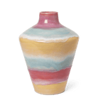 Kähler 693800 Poppery Vase in Pink/Mint/Yellow