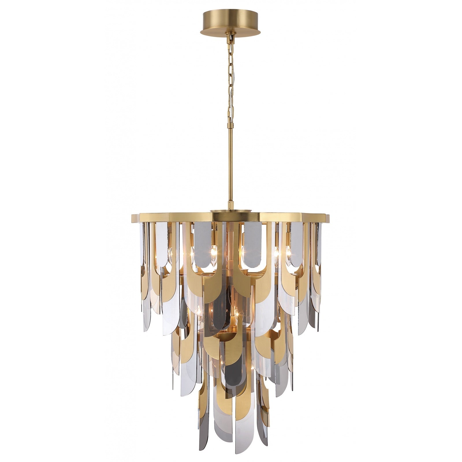 Avenue Lighting - HF7172-AGB - Ten Light Pendant - Paramount - Aged Brass
