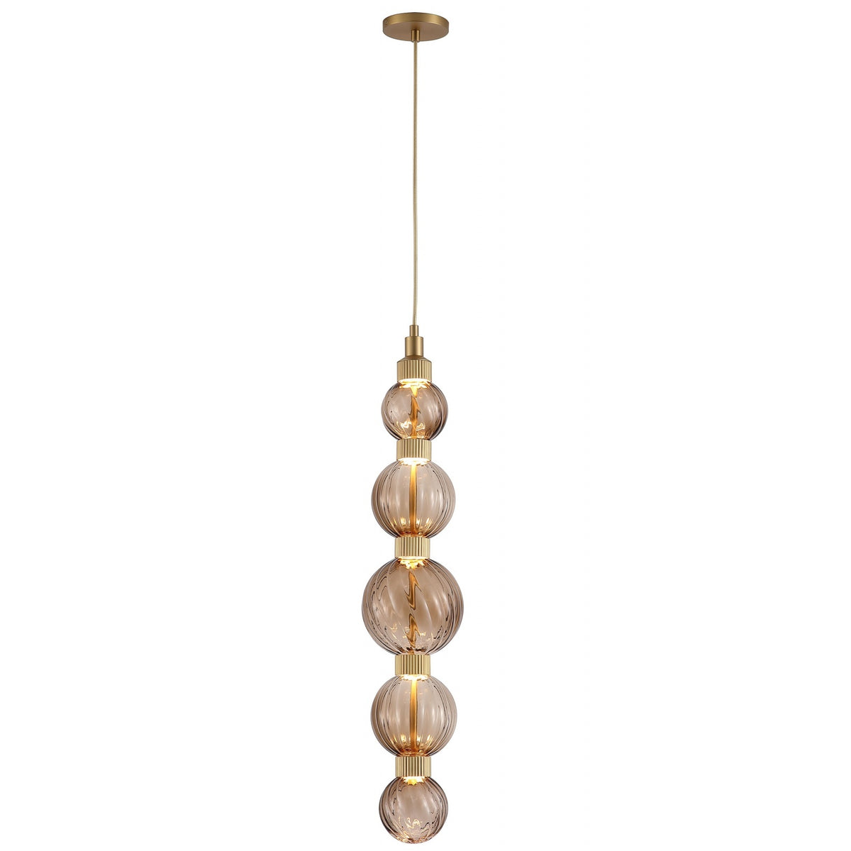 Avenue Lighting - HF7960-AB-BRN - LED Pendant - Zayna - Aged Brass