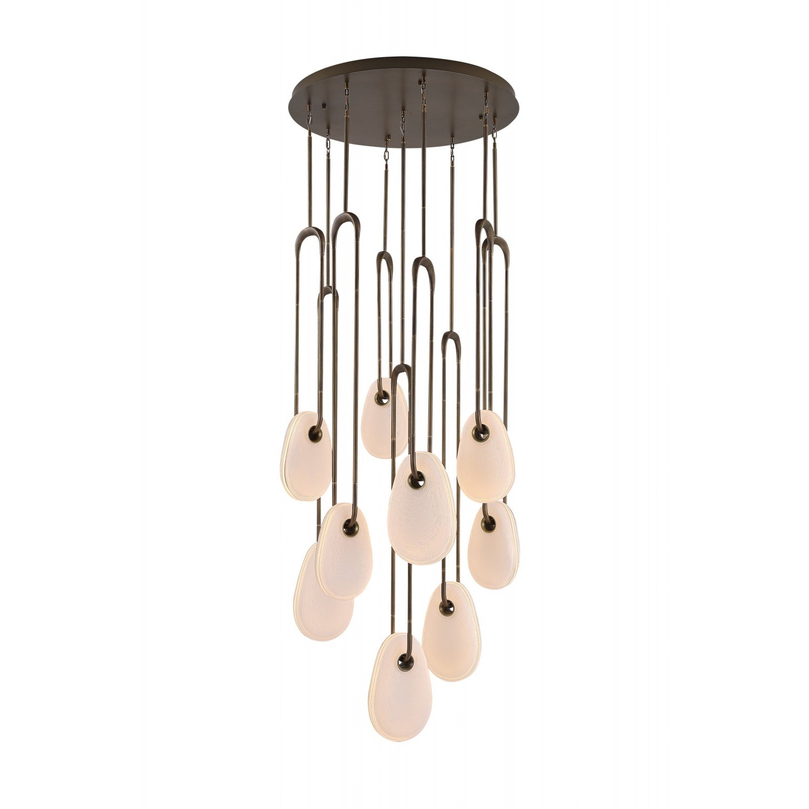 Éclairage d'avenue - HF7109-AB-WHT - LED Suspension - Palmiers - Laiton vieilli