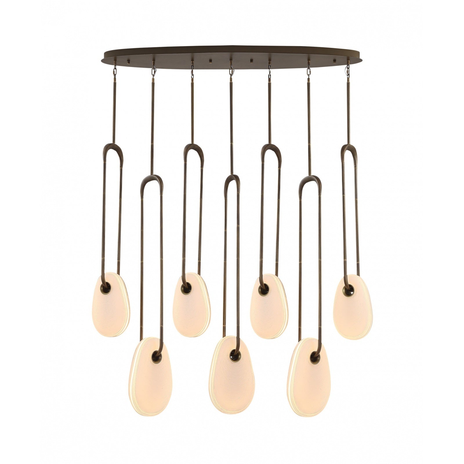 Éclairage d'avenue - HF7107-AB-WHT - LED Suspension - Palmiers - Laiton vieilli