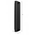 Avenue Outdoor 6"W LED Wall Sconce AV9911-BLK installed on modern exterior — black rectangular sconce with even LED wash on surrounding wall