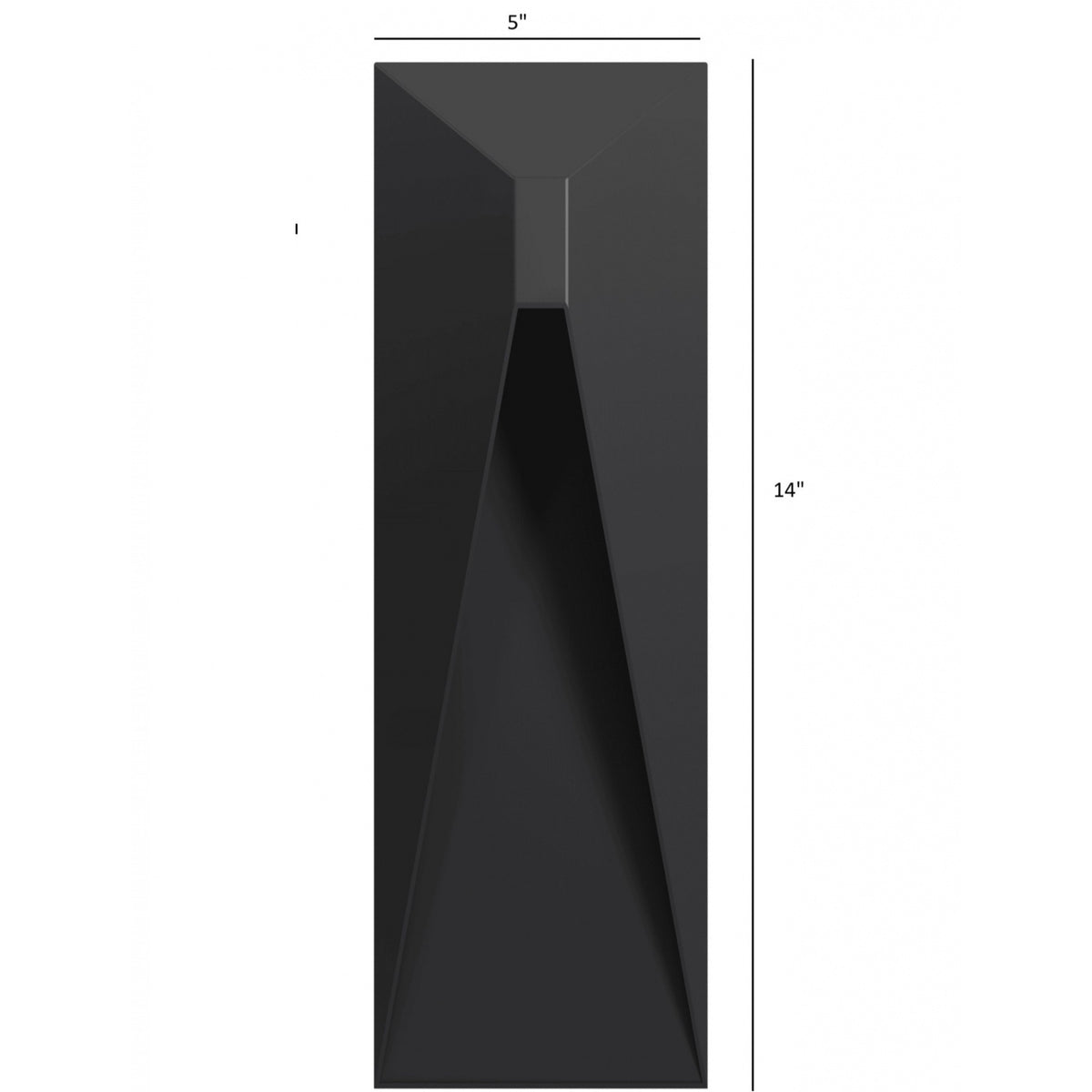 Avenue Outdoor 5-CCT Rectangular LED Wall Sconce AV5014-BK-5CCT close-up — CCT selector detail and frosted white acrylic face panel