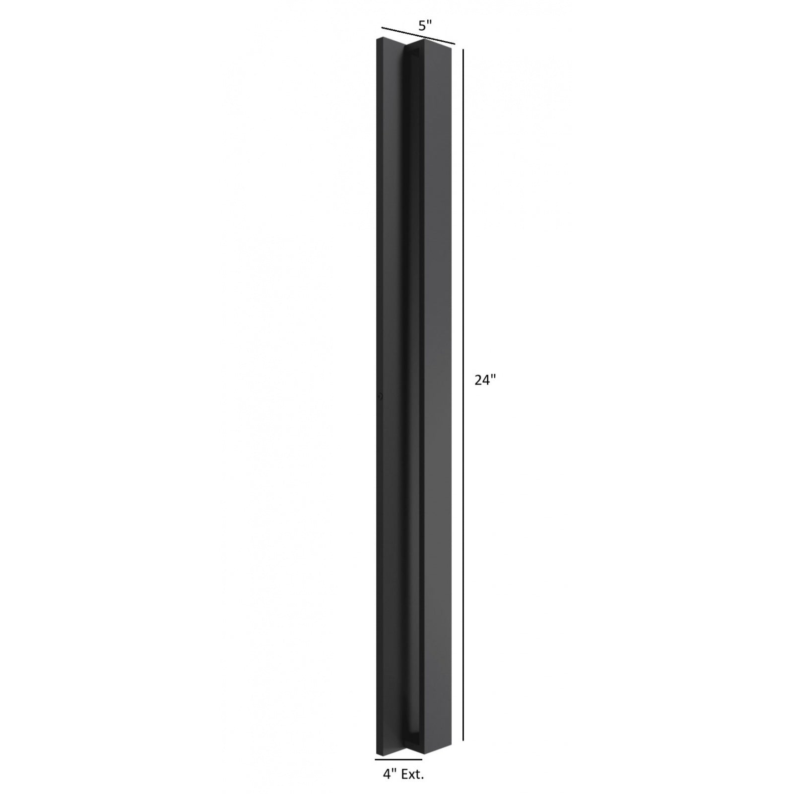 Avenue Outdoor 5-CCT Up/Down LED Wall Sconce AV4924-BK-5CCT detail — 5-color-temperature selector switch (2700K–5000K) on body