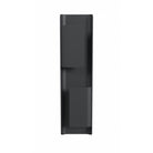 Panneau LED extérieur Avenue à 2 panneaux Murale Vue de face AV2424-BLK — Boîtier en aluminium noir de 61 cm (24 po) de hauteur avec deux panneaux rectangulaires lumineux, fond blanc