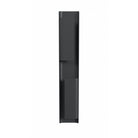 Panneau LED extérieur Avenue à 2 panneaux Murale Vue de face AV2436-BLK — Boîtier en aluminium noir de 91,4 cm (36 po) de hauteur avec deux panneaux rectangulaires lumineux, fond blanc