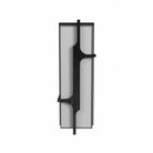 Avenue Outdoor Faux Wood Grain LED Wall Sconce AV2618-BLK front view — 18"H black frame with realistic wood-grain textured front panel, white background