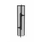 Avenue Outdoor Faux Wood Grain LED Wall Sconce AV2624-BLK front view — 24"H black frame with realistic wood-grain textured front panel, white background