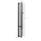 Avenue Outdoor Faux Wood Grain LED Wall Sconce AV2636-BLK installed on exterior wall — wood grain texture illuminated with warm LED backlight