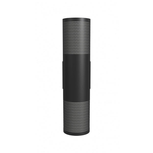 Avenue Outdoor Up/Down Cylindrical LED Wall Sconce with Perforated Frame