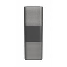 Avenue LED extérieure Murale AV2218-BLK vue de face — Rectangle noir de 45,7 cm (18 po) de hauteur avec motif de grille perforée découpée au laser sur fond blanc